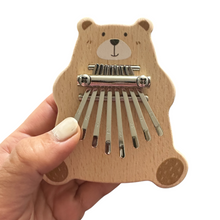 Load image into Gallery viewer, Smiling Bear Wooden Kalimba – 8-Key Thumb Piano for Kids