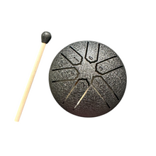 Load image into Gallery viewer, mini-steel-rain-drum-3-inch-percussion-instrument-with-mallet