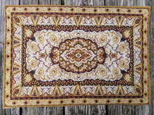 Load image into Gallery viewer, DaDa Bedding Set of 4-6 Pieces Royal Persian Style Rug Golden Brown Floral Tapestry Placemats 13” x 19” (18119)
