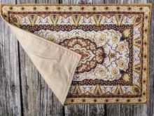 Load image into Gallery viewer, DaDa Bedding Set of 4-6 Pieces Royal Persian Style Rug Golden Brown Floral Tapestry Placemats 13” x 19” (18119)