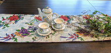 Load image into Gallery viewer, DaDa Bedding Floral Roses Tropical Paradise Birds Woven Tapestry Dining Table Runner (18116)