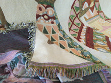Load image into Gallery viewer, DaDa Bedding Elegant Tapestry Throw Blanket, Dancing Women African Dreams - 50” x 60” (7173)