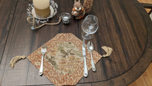 Load image into Gallery viewer, DaDa Bedding Set of 4-Pieces Nature Garden Floral Roses Tapestry Table Dining Cloth Runner Set - 13" x 17" (10072)
