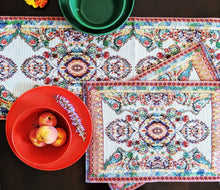 Load image into Gallery viewer, Tache Elegant Ivory Colorful Ornate Paisley Woven Tapestry Table Runner (18193)