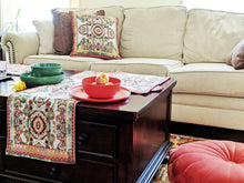 Load image into Gallery viewer, Tache Elegant Ivory Colorful Ornate Paisley Woven Tapestry Throw Pillow Cover (18193)