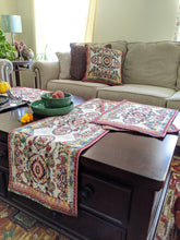Load image into Gallery viewer, Tache Elegant Ivory Colorful Ornate Paisley Woven Tapestry Table Runner (18193)