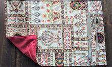 Load image into Gallery viewer, DaDalogy Bedding Set of 4-Pieces Light White Mughal Floral Botanical Cottage Fleur Tapestry Placemats 13” x 19” (18196)