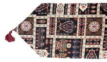 Load image into Gallery viewer, DaDalogy Bedding Elegant Woven Mughal Floral Tapestry Table Runner, Dark Noir Botanical Vintage Fleur (18197)