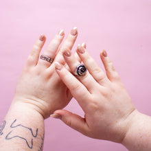 Load image into Gallery viewer, Titanium Celestial Cutout Ring