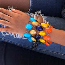Load image into Gallery viewer, Cranberry Jelly Bean Stations Bracelet