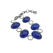 Load image into Gallery viewer, Navy Jelly Bean Stations Bracelet