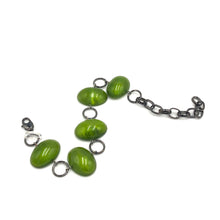 Load image into Gallery viewer, Olive Green Jelly Bean Stations Bracelet