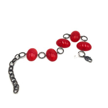 Load image into Gallery viewer, Cherry Jelly Bean Stations Bracelet