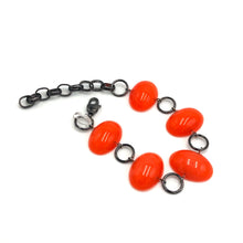 Load image into Gallery viewer, Orange Jelly Bean Stations Bracelet