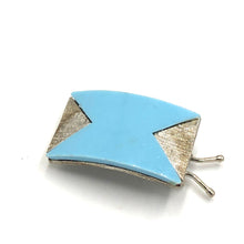 Load image into Gallery viewer, Light Blue Deco Barrette *AS IS - Vintage Patina