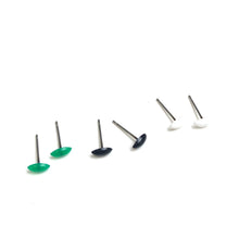 Load image into Gallery viewer, Emerald Black and White Mini Marquis Tiny Stud Earrings Set