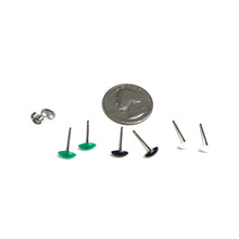 Load image into Gallery viewer, Emerald Black and White Mini Marquis Tiny Stud Earrings Set
