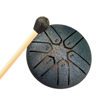 Load image into Gallery viewer, mini-rain-drum-3-steel-percussion-instrument-with-mallet-soothing-sound-toy-for-kids-adults