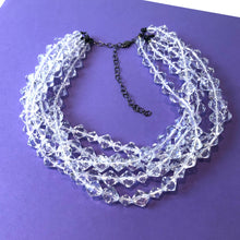 Load image into Gallery viewer, Clear Crystal Facets Beaded Sylvie Necklace