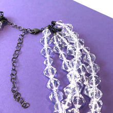Load image into Gallery viewer, Clear Crystal Facets Beaded Sylvie Necklace