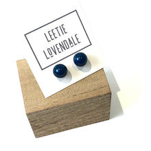 Load image into Gallery viewer, Navy Blue Lucite Ball Stud Earrings