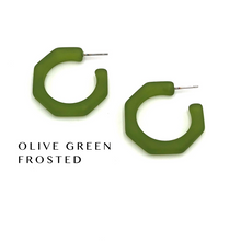 Load image into Gallery viewer, Kay Octagon Hoop Earrings