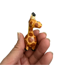 Load image into Gallery viewer, Mini Wooden Giraffe Figurine