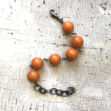 Load image into Gallery viewer, Butternut Orange Lucite Bubble Stations Bracelet