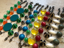 Load image into Gallery viewer, Moss Green Lucite Bubble Stations Bracelet