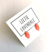 Load image into Gallery viewer, Coral Minimalist Marquis Stud Earrings