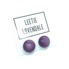 Load image into Gallery viewer, Lilac Moonglow Disc Stud Earrings