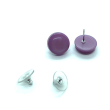 Load image into Gallery viewer, Lilac Moonglow Disc Stud Earrings