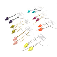 Load image into Gallery viewer, Olive Moonglow Spike Threader Earrings