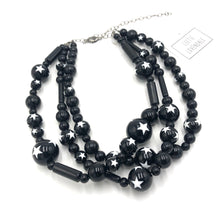 Load image into Gallery viewer, Black &amp; White Super Star Morgan Necklace