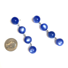Load image into Gallery viewer, Periwinkle Moonglow Four-Bead Statement Earrings