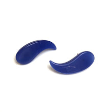 Load image into Gallery viewer, Periwinkle Moonglow Paisley Post Earrings