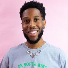 Load image into Gallery viewer, Earth &amp; Sky Titanium Charm Necklace