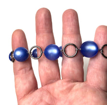 Load image into Gallery viewer, Periwinkle Moonglow Lucite Bubble Stations Bracelet