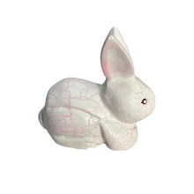 Load image into Gallery viewer, Wooden white bunny figurine decoration