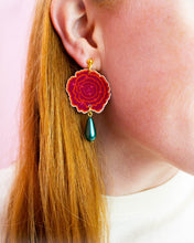 Load image into Gallery viewer, Carnation Drop Earrings