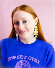 Load image into Gallery viewer, Dancing Medallion Statement Acrylic Earrings