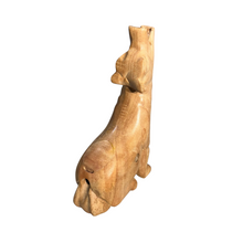 Load image into Gallery viewer, 8" Nature Wooden Wolf Musical Whistle Instrument