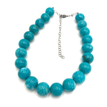 Load image into Gallery viewer, Deep Aqua Blue Marbled Marco Necklace