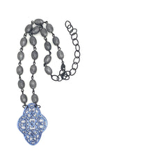 Load image into Gallery viewer, Midnight Grey &amp; Blue Aleta Necklace