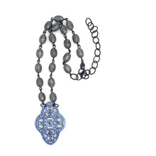 Load image into Gallery viewer, Midnight Grey &amp; Blue Aleta Necklace