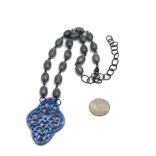 Load image into Gallery viewer, Midnight Grey &amp; Blue Aleta Necklace