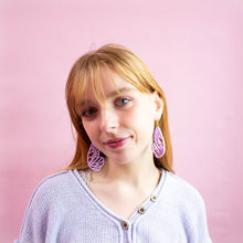 Load image into Gallery viewer, Butterfly Wing Acrylic Statement Earrings