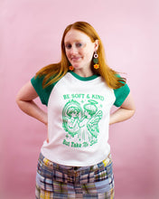 Load image into Gallery viewer, “Be Soft and Kind But Take No Shit” Screen-Printed Shirts &amp; Crewnecks