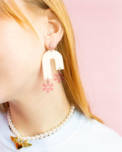 Load image into Gallery viewer, Arch Rainbow Flower Acrylic Earrings