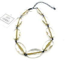 Load image into Gallery viewer, Clear &amp; Fine Gold Lined Amelia Necklace